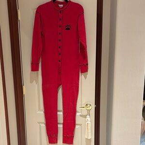 Lazy One Red Flapjack Pajamas Bear Bottom